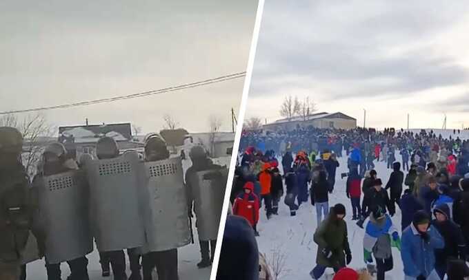 После столкновений с силовиками в Баймаке пострадали 40 участников протеста